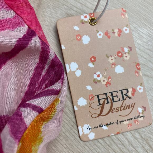 Her‎ Destiny Tropical Voluminous Maxi Skirt Women M Rainbow Vacay Paradise NWT - Picture 6 of 15